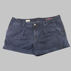 Gap 1969 Jean Shorts Womens Size 33 / 16R Blue Denim Stretch Cuffed